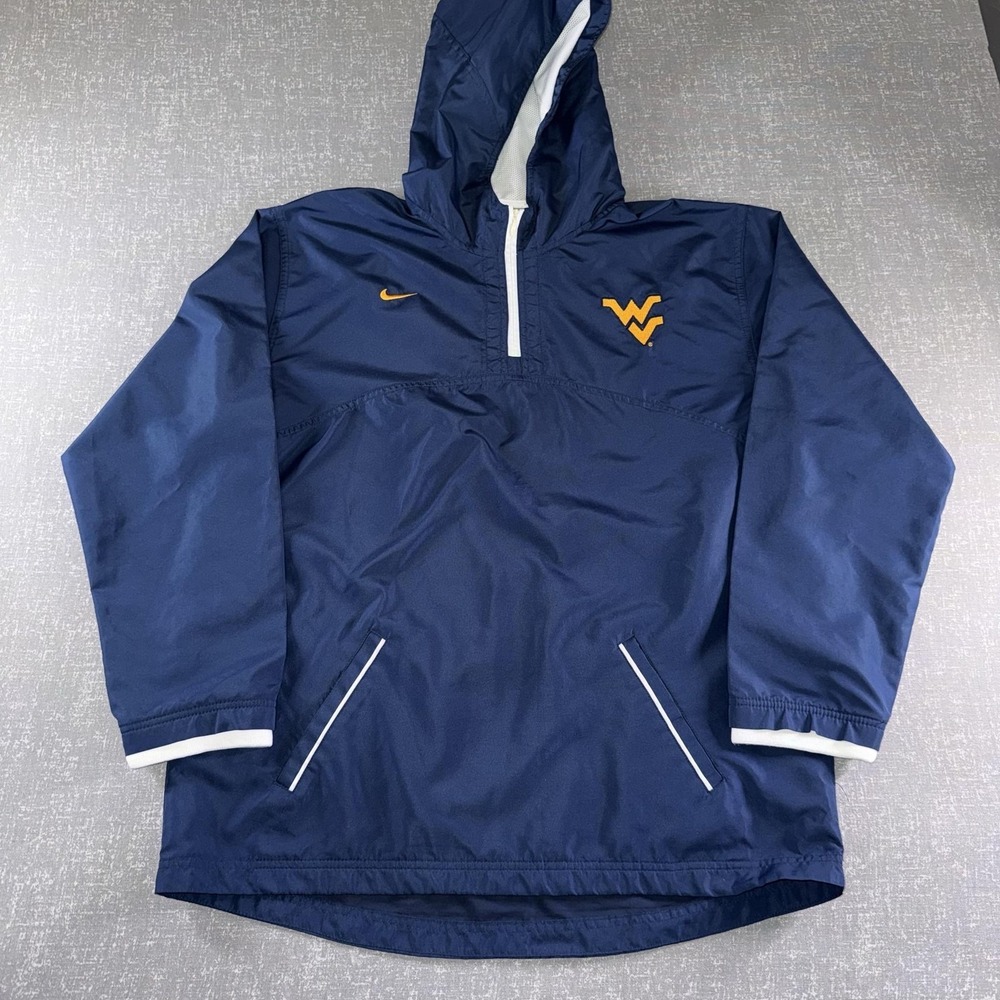 West Virginia Mountaineers Jacket Mens XL Blue NCAA Football Nike Pullover